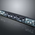 Professional Commercial Audio Equipment With Multiple Control Knobs Buttons And Interfaces