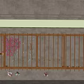 Outdoor Kids Play Area With Modern Building Wooden Pergola And Colorful Ring Climbing Frame