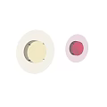 Round Pink Transparent Glass Modern Wall Light with Artistic Textured Interior Design