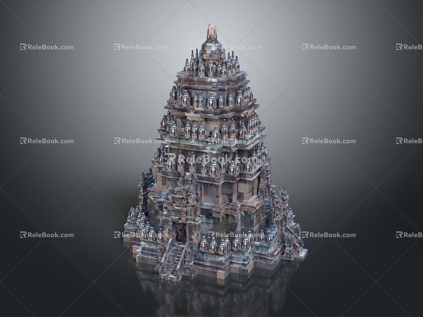 Temple Tower Stone Takatong Tower Pyramid Mayan Pyramid Mayan Stone Tower Totem Tribal Totem 3d model