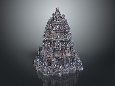 Temple Tower Stone Takatong Tower Pyramid Mayan Pyramid Mayan Stone Tower Totem Tribal Totem model