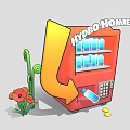 Red Commercial Water Bottle Vending Machine Featuring Hydro Homie Brand Coins And Decorative Plants