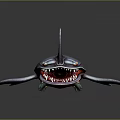 Fictional Mythical Creature Character With Sharp Teeth Red Eyes Armored Body And Claws