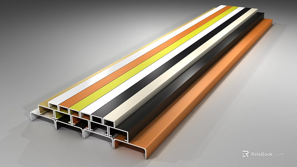 Colorful Decorative Profiles In Various Colors For Home Daily Living Necessities 3d model 