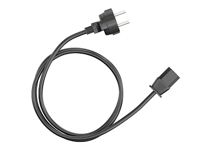 High Quality Computer Power Cable With Plug And Connector For Devices 3d model