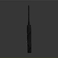 Black Walkie Talkie With Green Display Keypad And Antenna For Communication