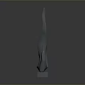 Modern Abstract Flame Sculptural Interior Decorative Home Furniture With Gray Base