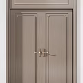 New Chinese style combination of single door and double door 3d model