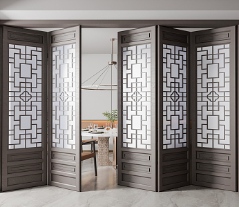 Chinese folding door 3d model