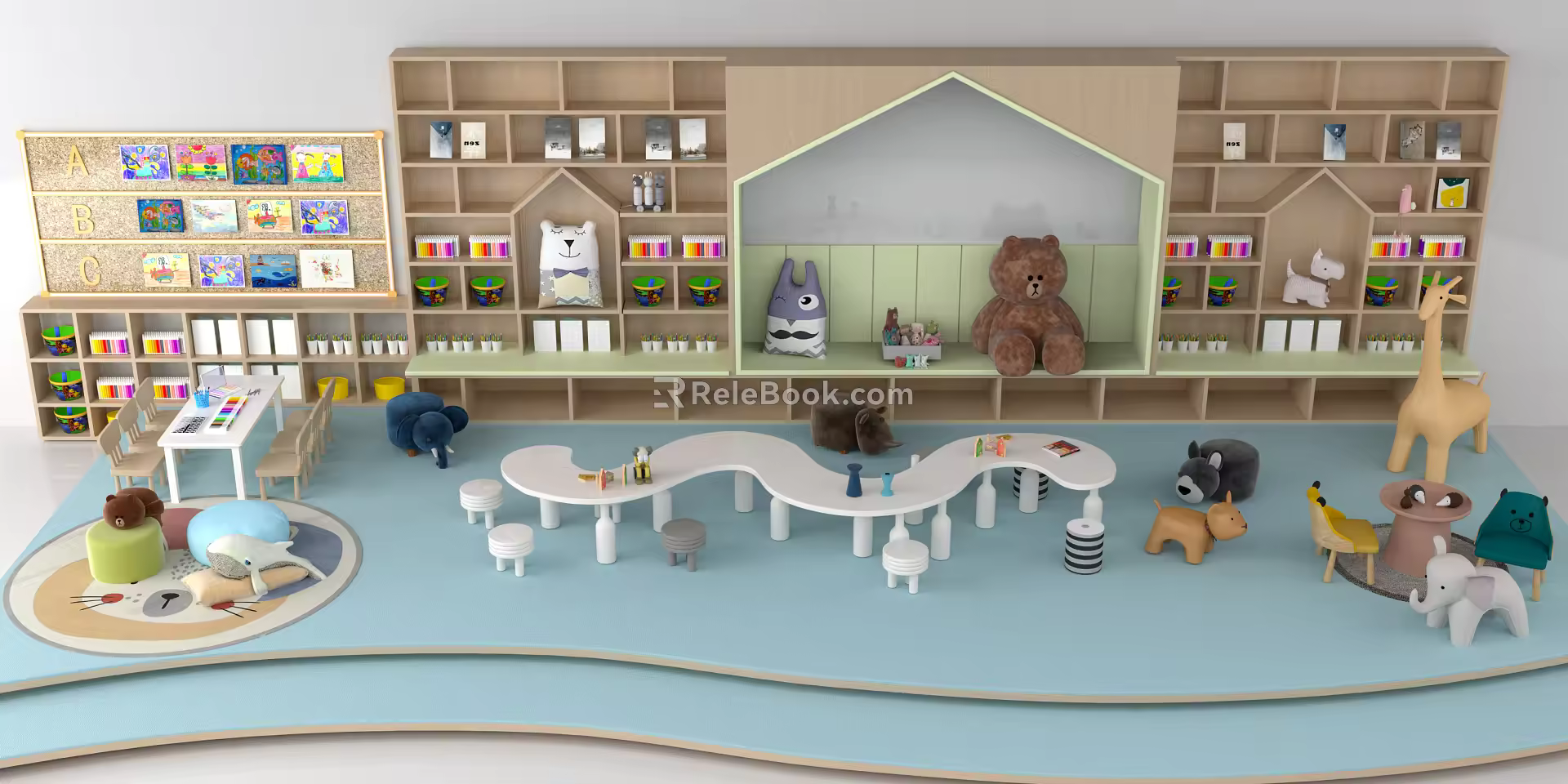 Modern Children's Tables and Chairs 3d model