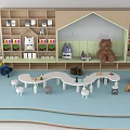 Modern Children's Tables and Chairs 3d model