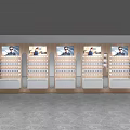 Log Glasses Display Cabinet 3d model