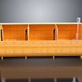 Wooden Display Cabinet With Multiple Compartments Transparent Panel And Base