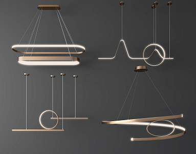 Light Luxury Chandelier 3d model