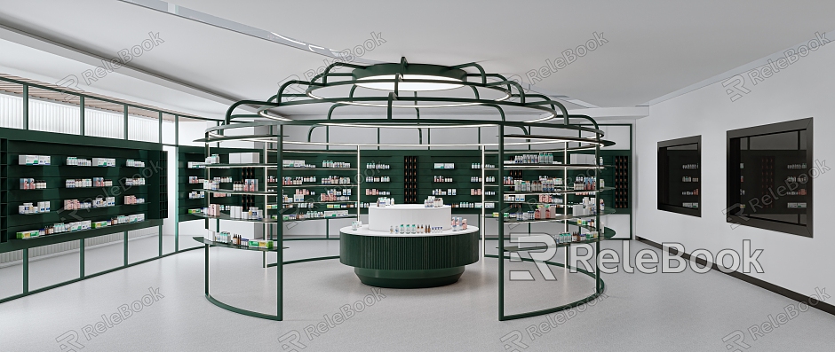 Pharmacy drug showroom model