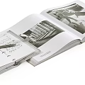 Opened Magazines And Books Display Interior Photo And Text Layout On Open Pages