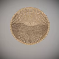 Natural Woven Wicker Storage Basket With Round Shape For Home Organizing