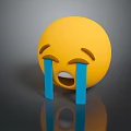 Expression package WeChat expression package cartoon expression cartoon face emoticon Yan text 3d model