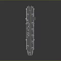 Detailed Aircraft Carrier Model Featuring Flight Deck Island Structure Gray Hull And Red Bottom