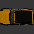 Yellow Off Road SUV With Black Roof Black Wheels And Rugged Exterior Design