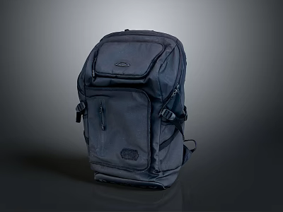 Durable Dark Blue Backpack With Multiple Pockets And Adjustable Straps For Daily Use 3d model