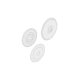 Decorative White Ceiling Medallions in Various Sizes with Circular Layered Designs for Home Lighting Fixtures