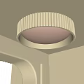 Modern White Round Striped Flush Mount Ceiling Light With Soft Lighting For Home Interior