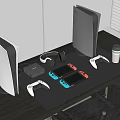 Game console PS5 game console audio headset coffee cup 3d model