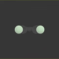 Black Binoculars With Green Lens Classic Design For Outdoor Observation