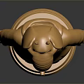 Golden Elephant Sculpture With Hoodie Design On Shiny Base Modern Art Figure