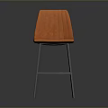 Stylish Orange Upholstered Bar Stool With Metal Legs And Modern Design