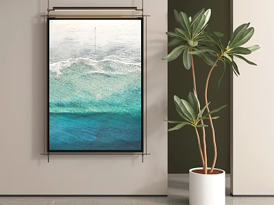 Metal Pole Decorative Painting 3d model