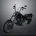 Classic Motorcycle 3D Rendering With Chrome Details And Black Seat Design 3d model