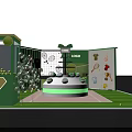 Green Tennis Themed Photo Check in Spot With Branded Vending Machine And Decorations