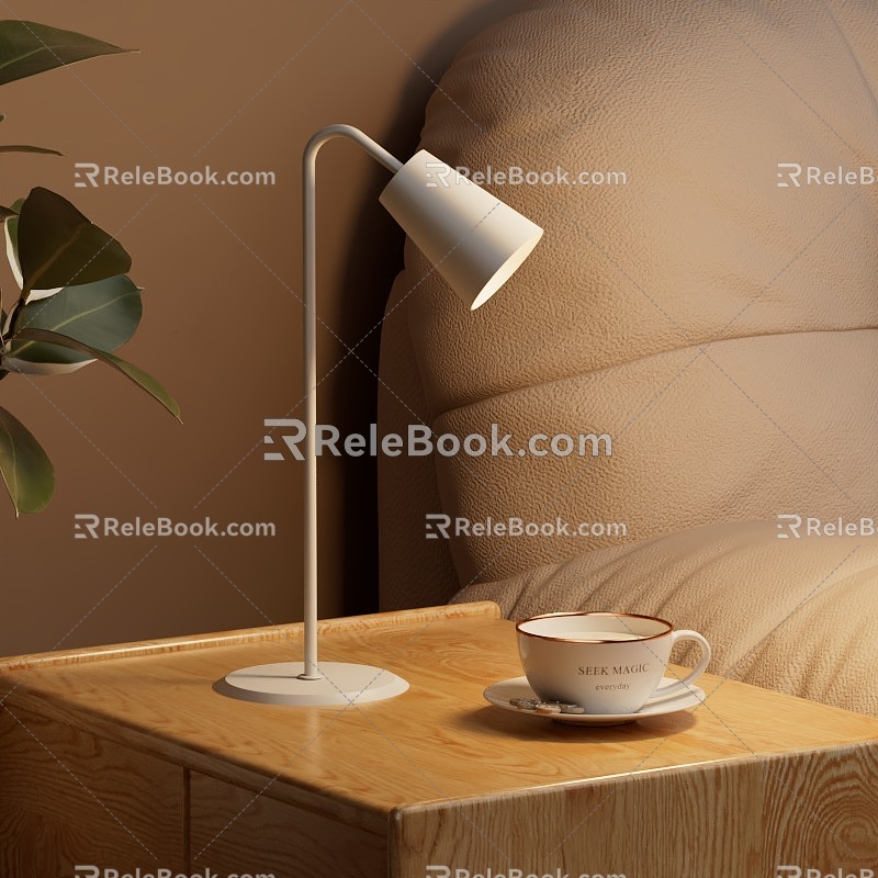 Simple Table Lamp Coffee Cup Side Table 3d model