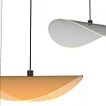 Modern Wavy Pendant Lights with Curved Metal Design and Warm Illumination