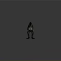 Realistic Dinosaur 3D Model With Gray Black Stripes Open Mouth Standing On Gray Background