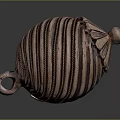 Decorative Ornament Combination With Copper Colored Striped Spiral Design And Unique Shape