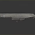 3D Model Of A Modern Military Warship With Sleek Structure