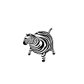 Adorable Plump Zebra Doll Featuring Black And White Stripes Shiny Surface Design