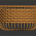 Practical Orange Woven Basket For Home Storage And Organizing Essentials