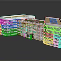 Modern Architectural Model With Green Roof Solar Panels Multiple Floors And Curved Structure