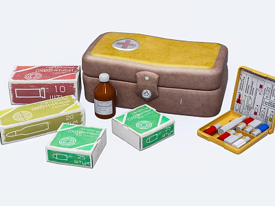 Modern first aid kit cartridge cartridge 3d model