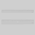 Transparent Plastic Rulers With Marked Scales And Hole Design For Measuring
