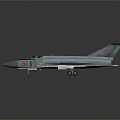 Silver Gray Military Fighter Jet With Number 08 And Red Markings On