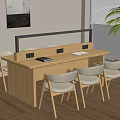 Modern Desk and Chair Reading Table Reading Table Library Reading Table 3d model