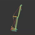 Yellow Industrial Crawler Crane With Long Boom And Track Chassis For Construction