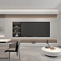 Modern living and dining room