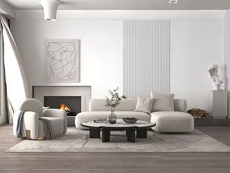 modern living room sofa 3d model