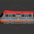 Red Modern Train With Streamlined Design Shiny Exterior And Windows